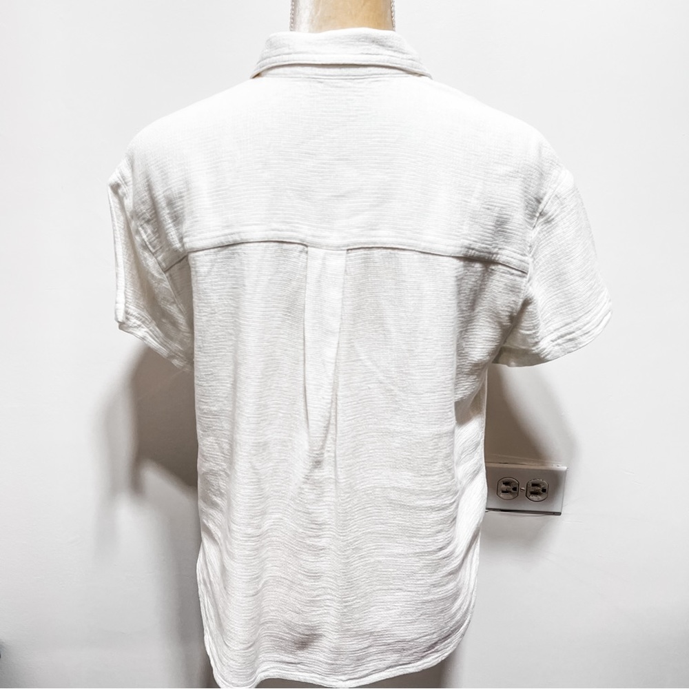 Madewell Breezewoven Beachside Shirttail Top Size S in Ivory - Picture 8 of 12